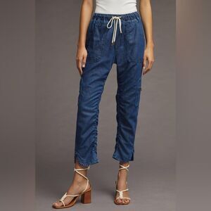 Anthropologie Pilcro Cottage Utility Cargo Jeans Blue Size XS